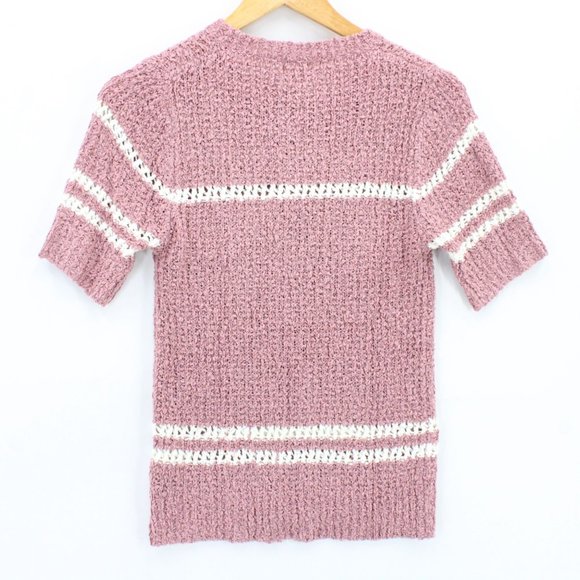 Mo:vint by Anthropologie Knit Shirt Womens Multicolor 3/4 Sleeve Small S NWT - Picture 7 of 9